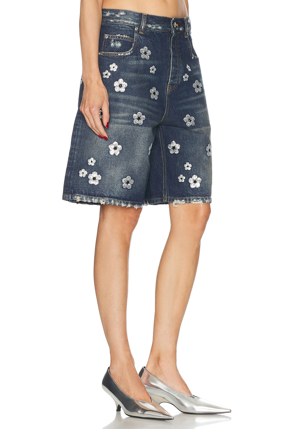 Sequin Daisy Wide Leg Short