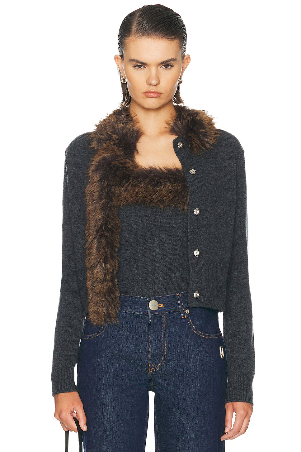 Faux Fur Lined Cardigan