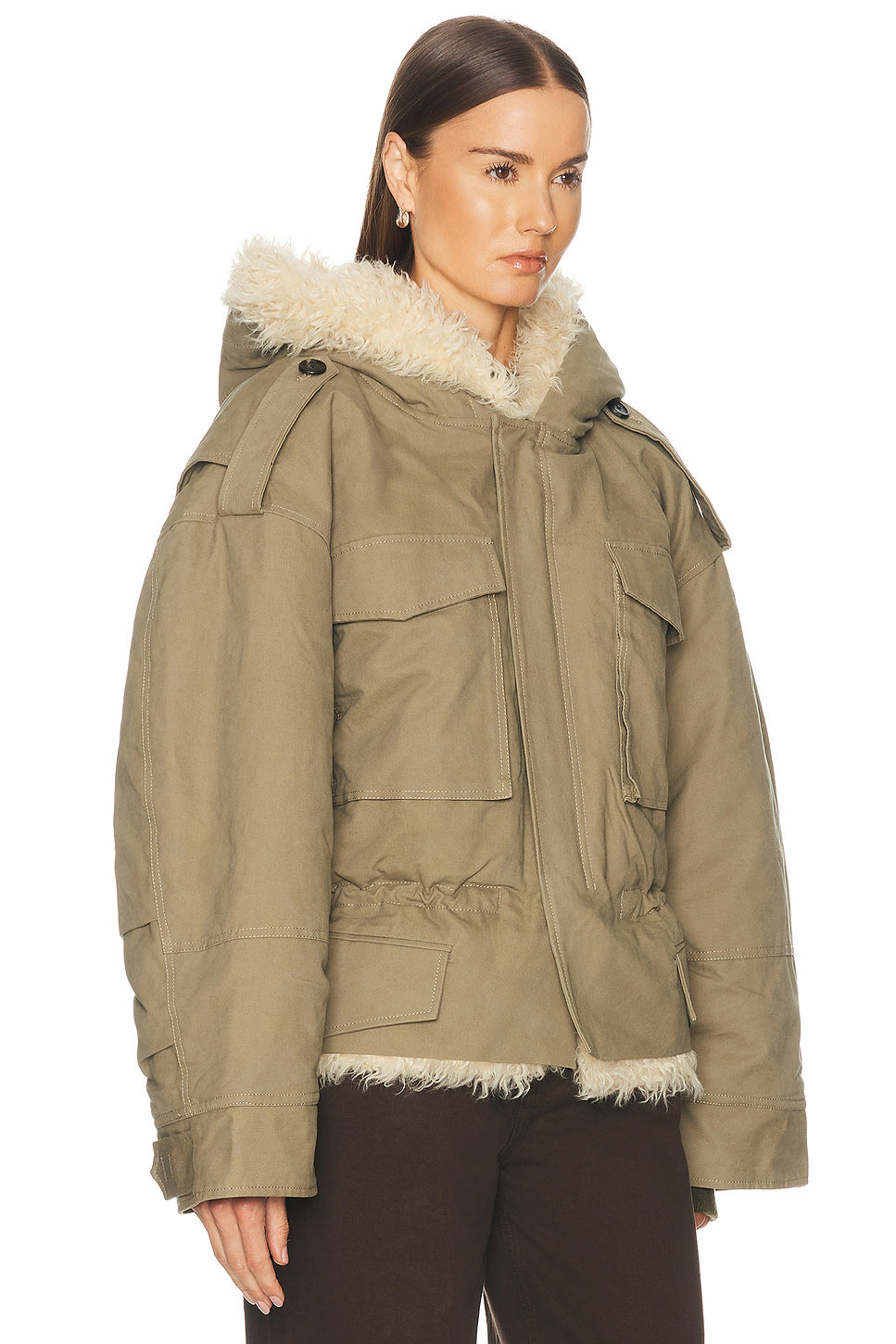 Cropped Cargo Parka