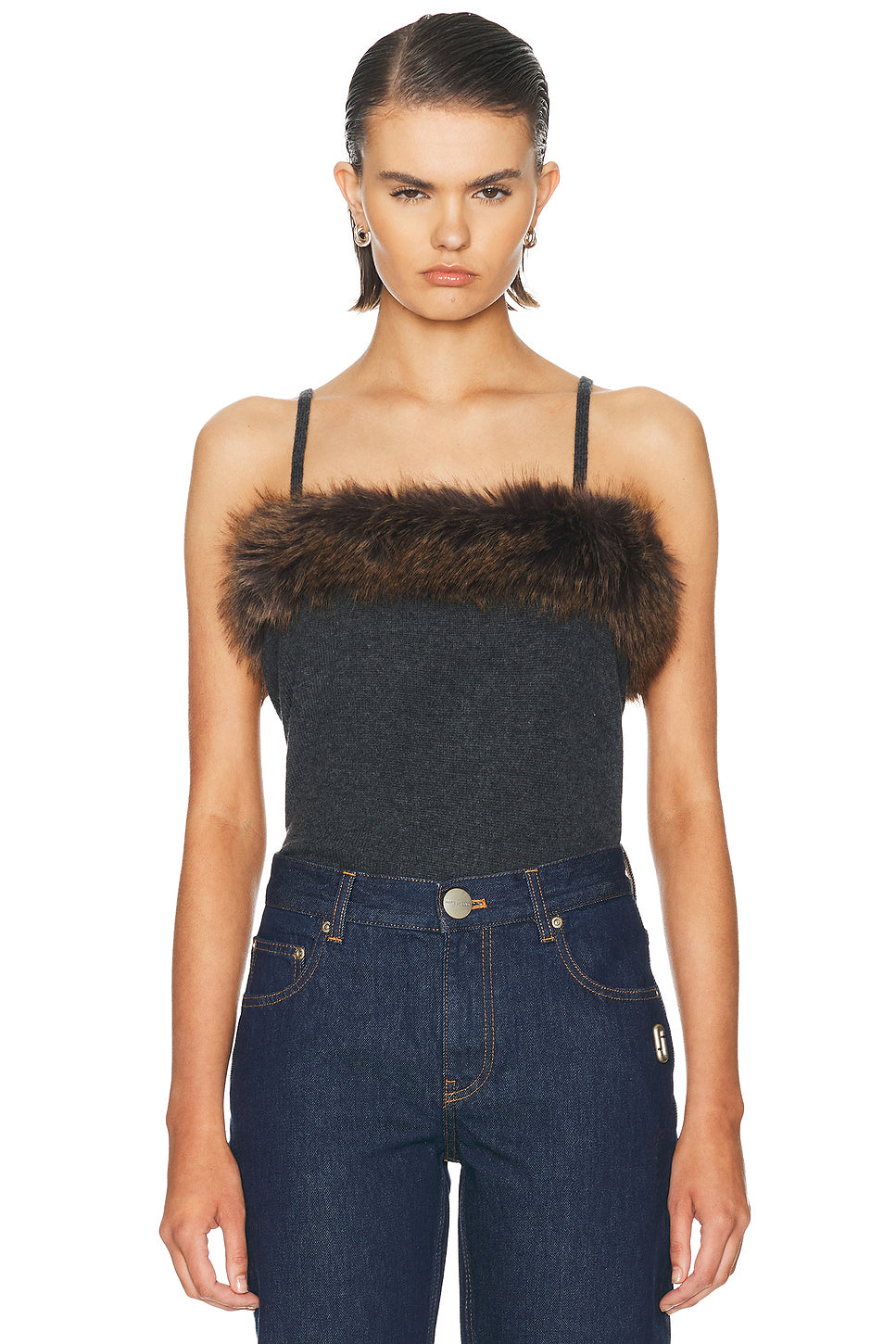 Faux Fur Lined Tank Top