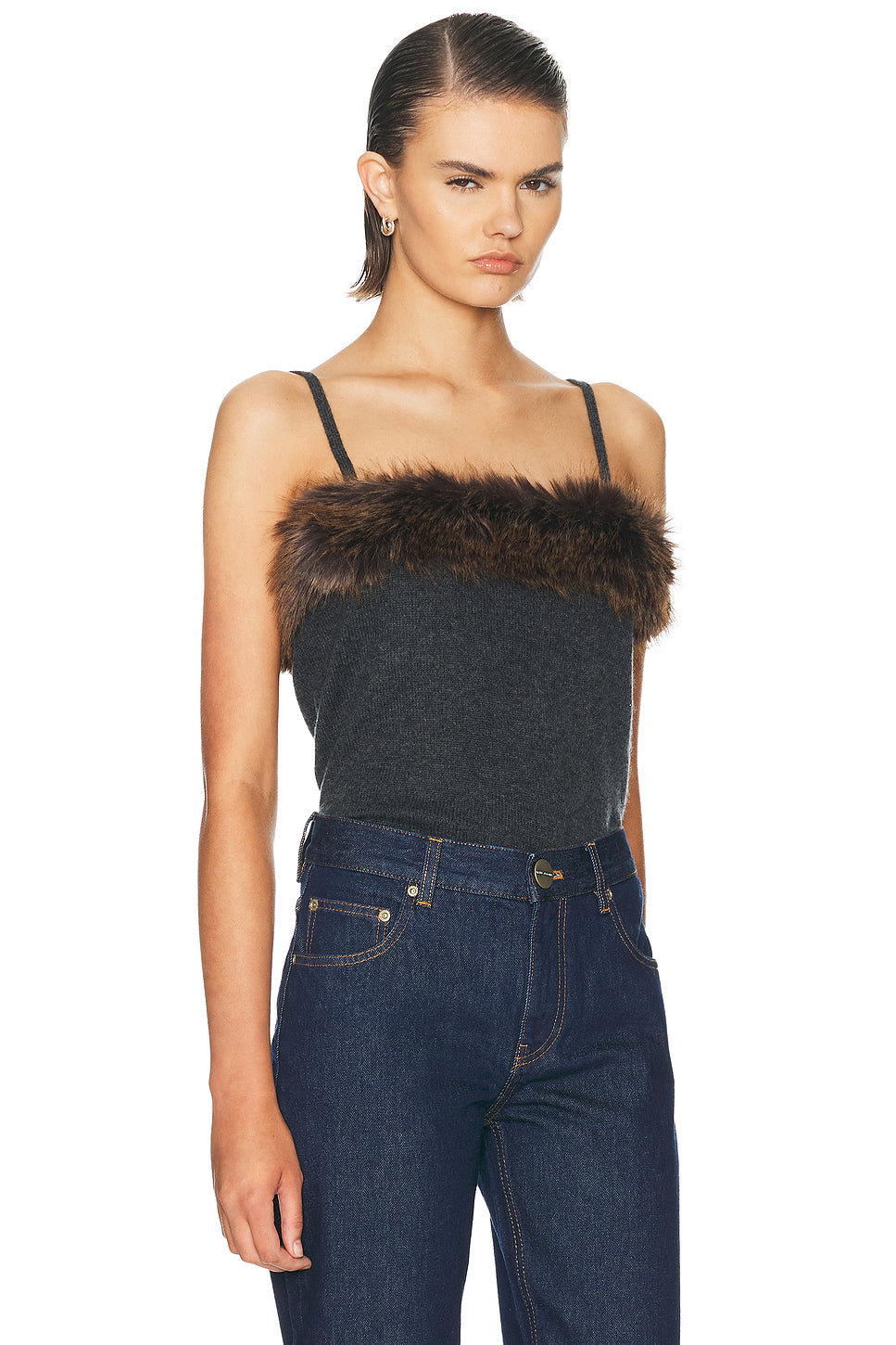 Faux Fur Lined Tank Top