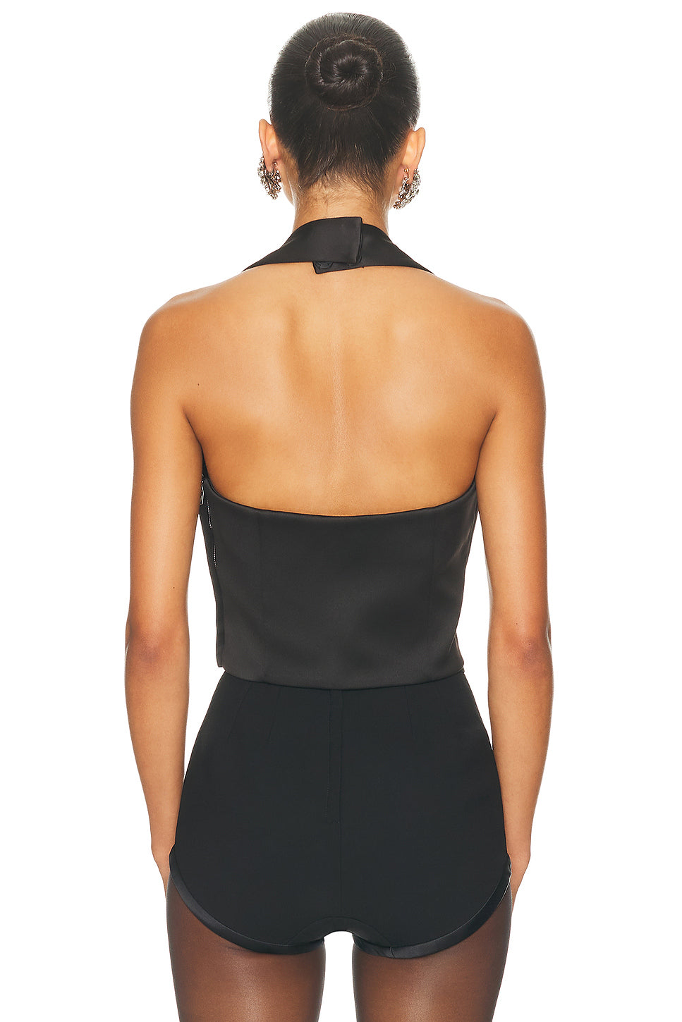 Sculpted Satin Halter Top