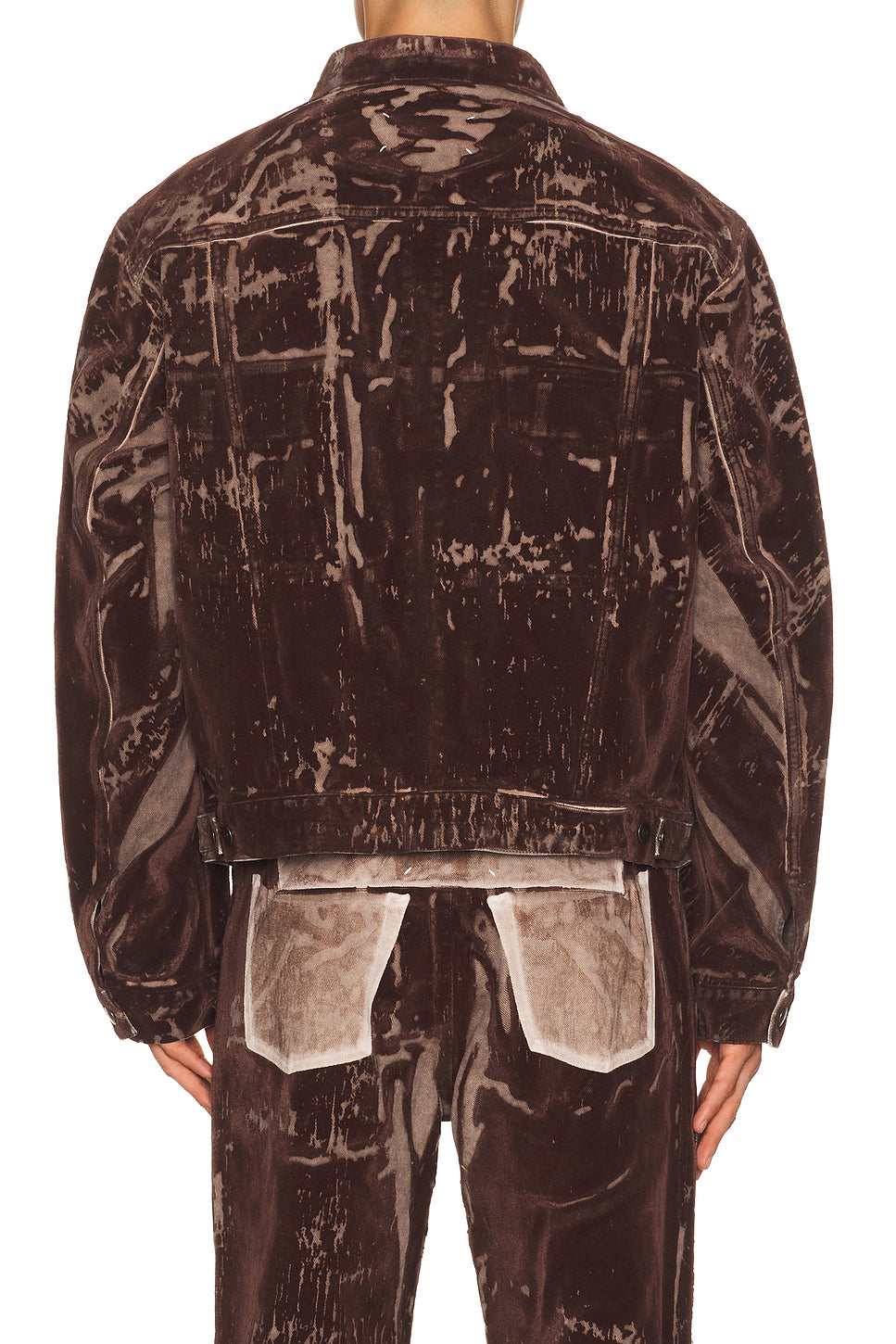 Flocked Denim Trucker Jacket