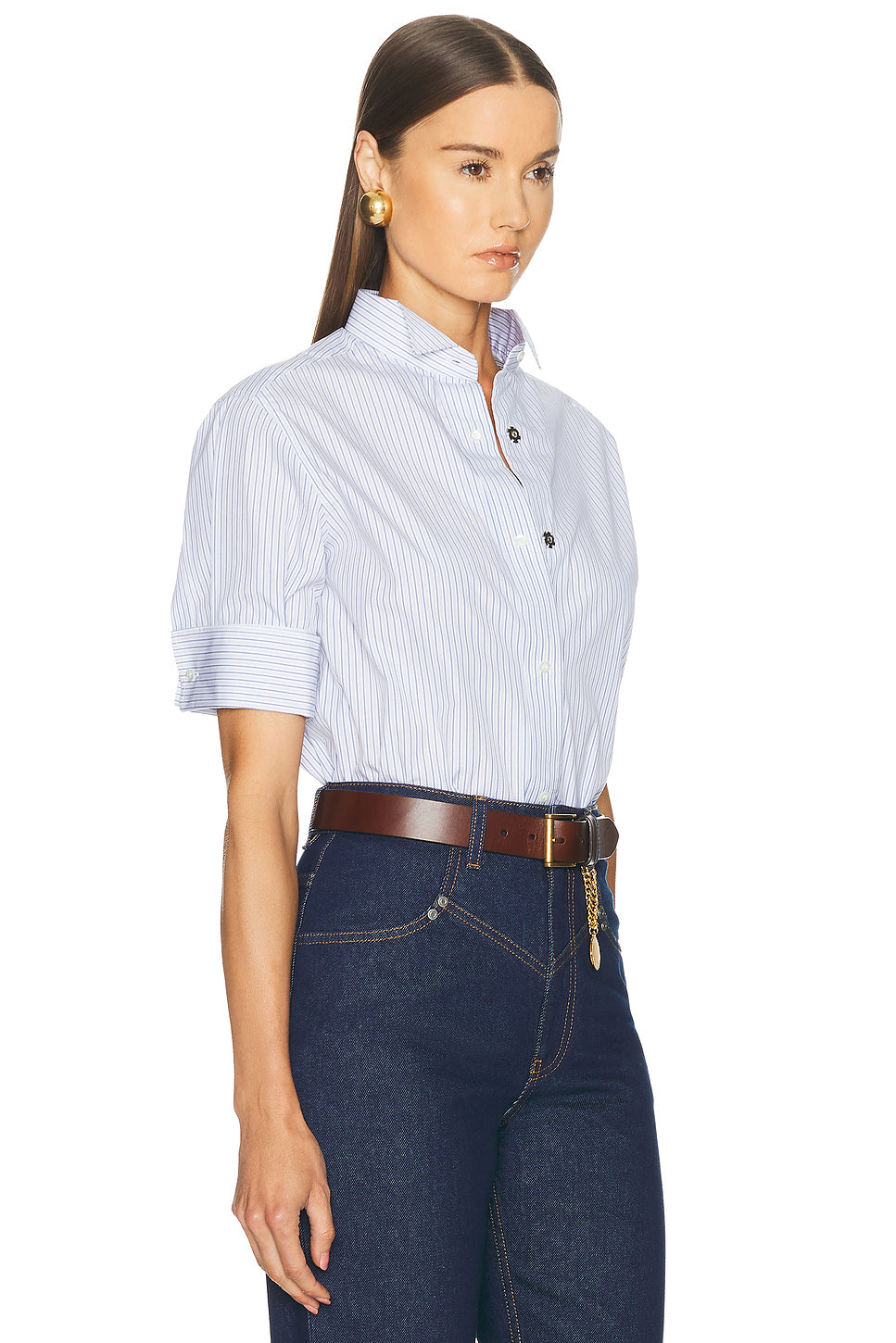 Snapped Button Short Sleeve Shirt
