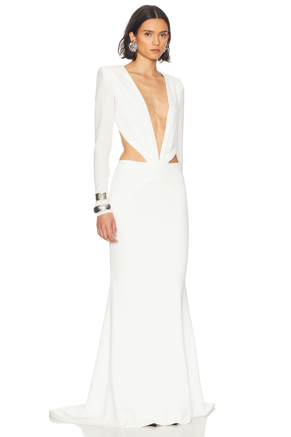 Cut Out Draped Gown