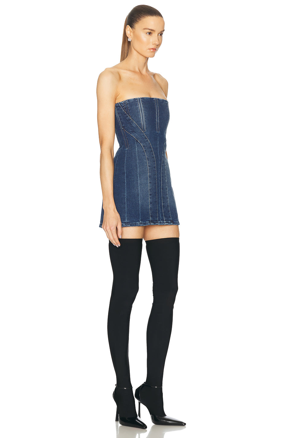 Bustier Denim Mini Dress