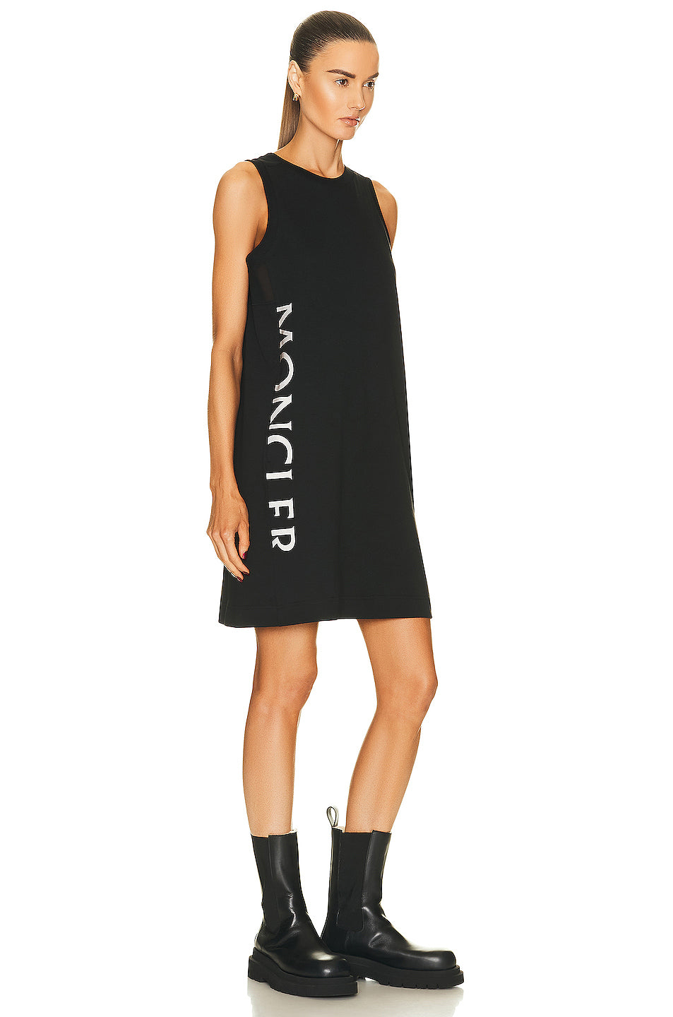 Matt Black Sleeveless Dress