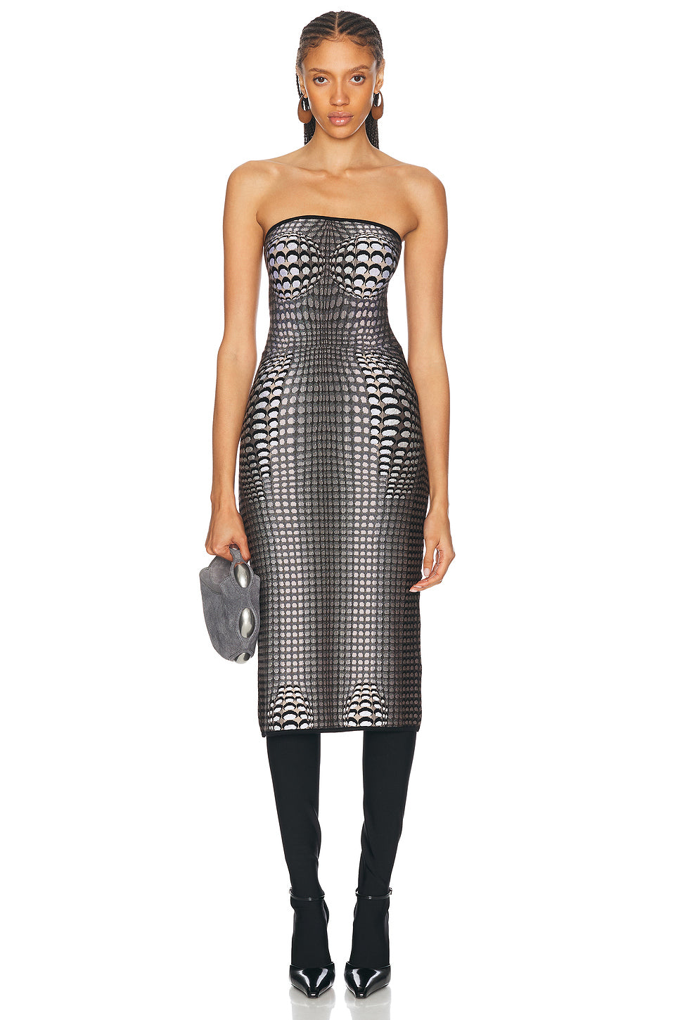 Moon Skin Jacquard Knit Tube Dress