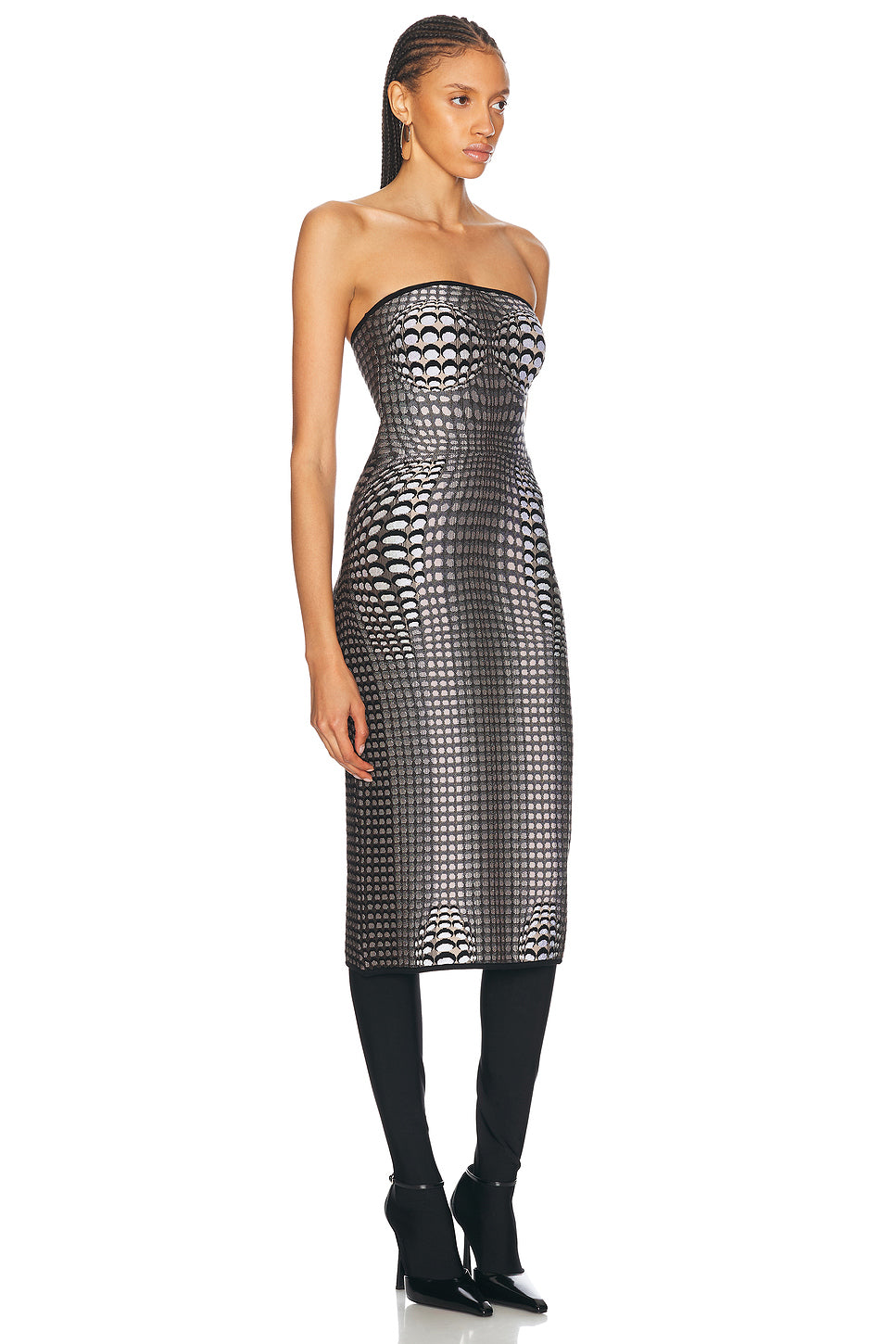 Moon Skin Jacquard Knit Tube Dress