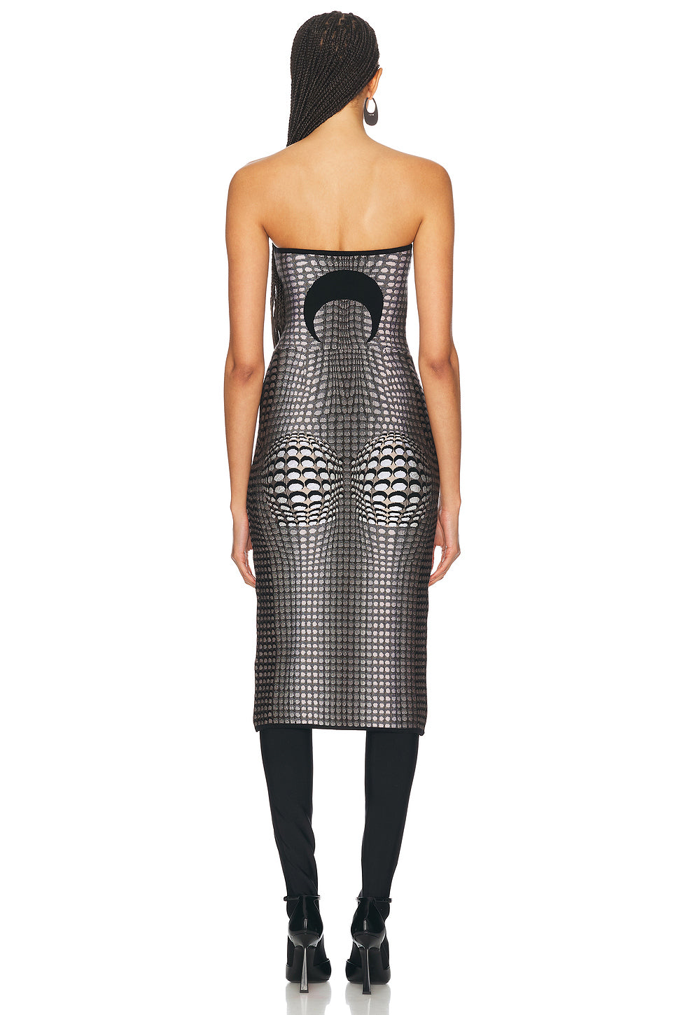 Moon Skin Jacquard Knit Tube Dress