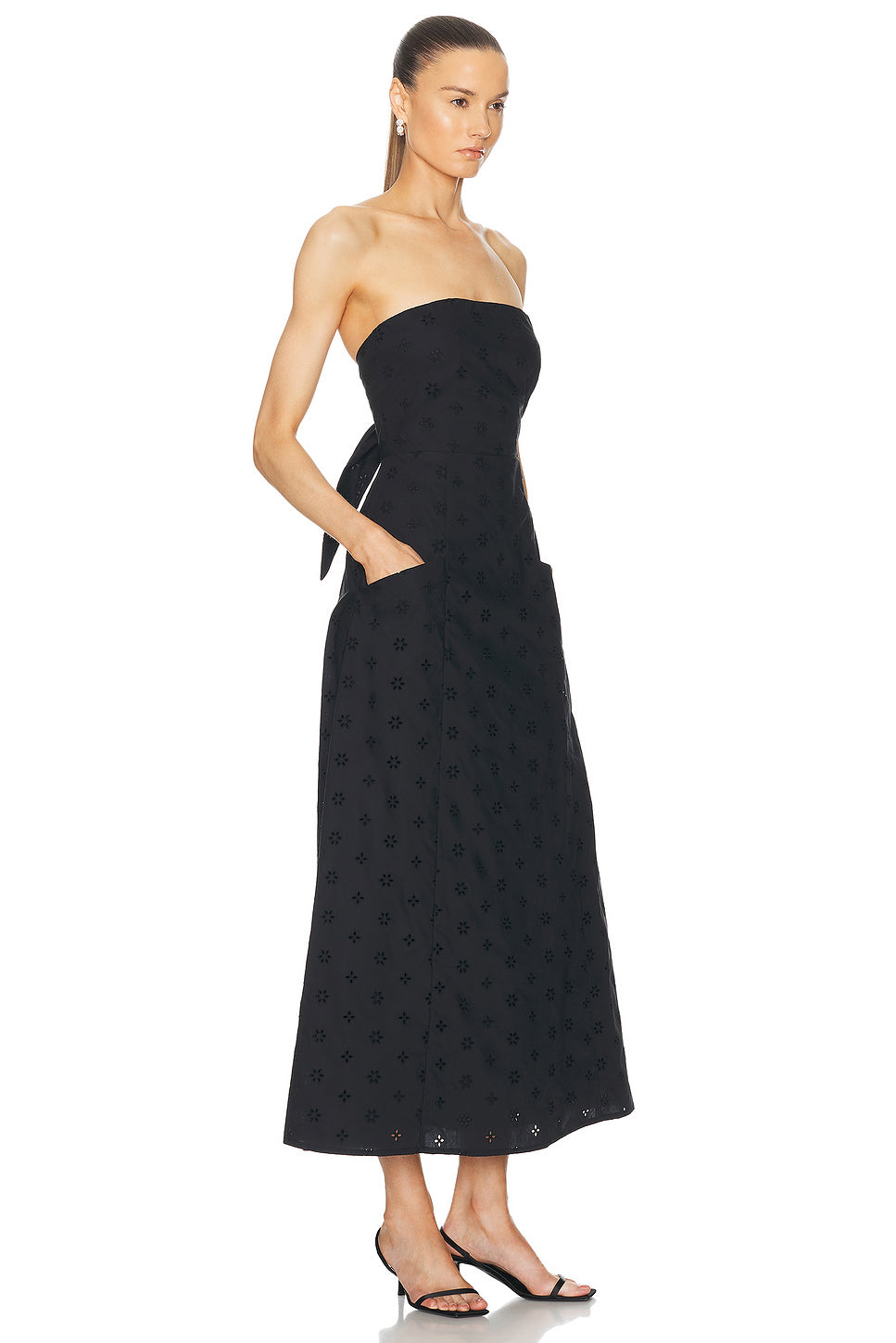 Broderie Strapless Dress