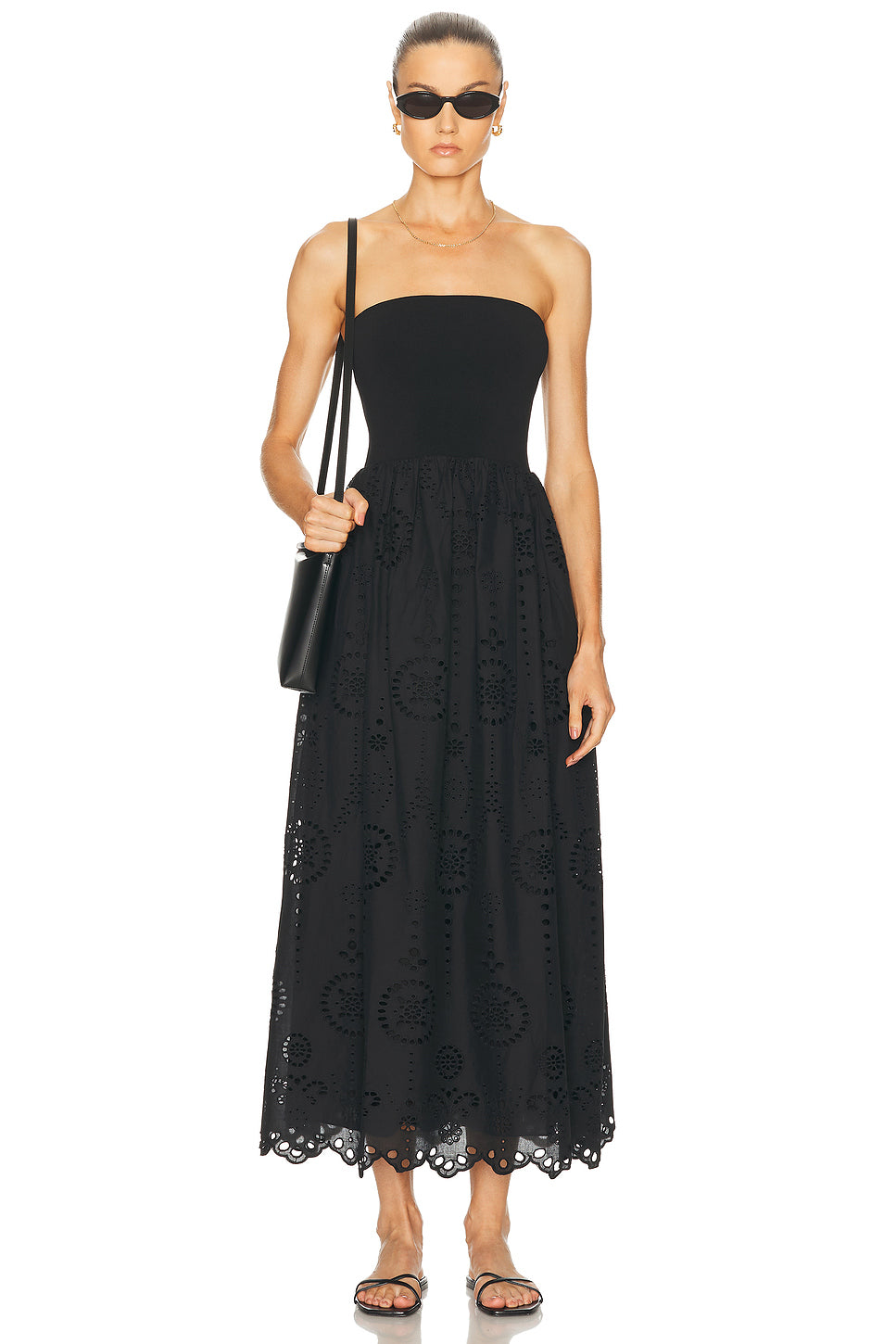 Knit And Broderie Dress