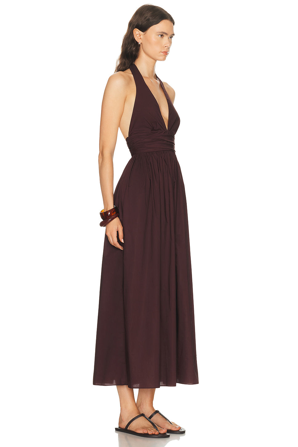 Plunge Halter Dress