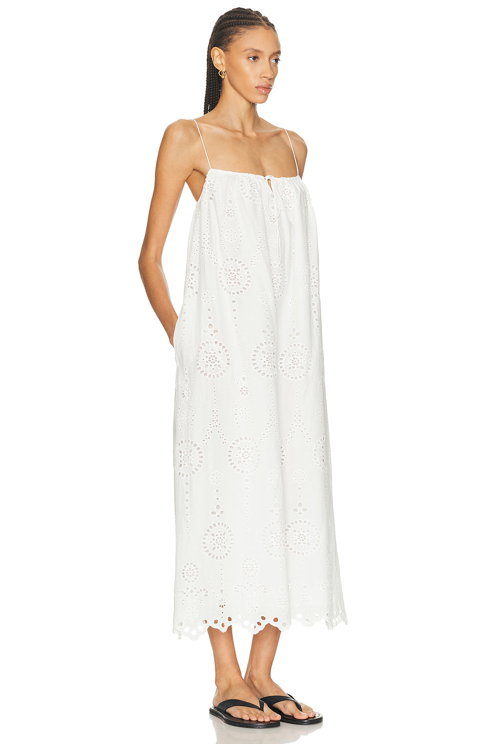 Broderie Cami Midi Dress
