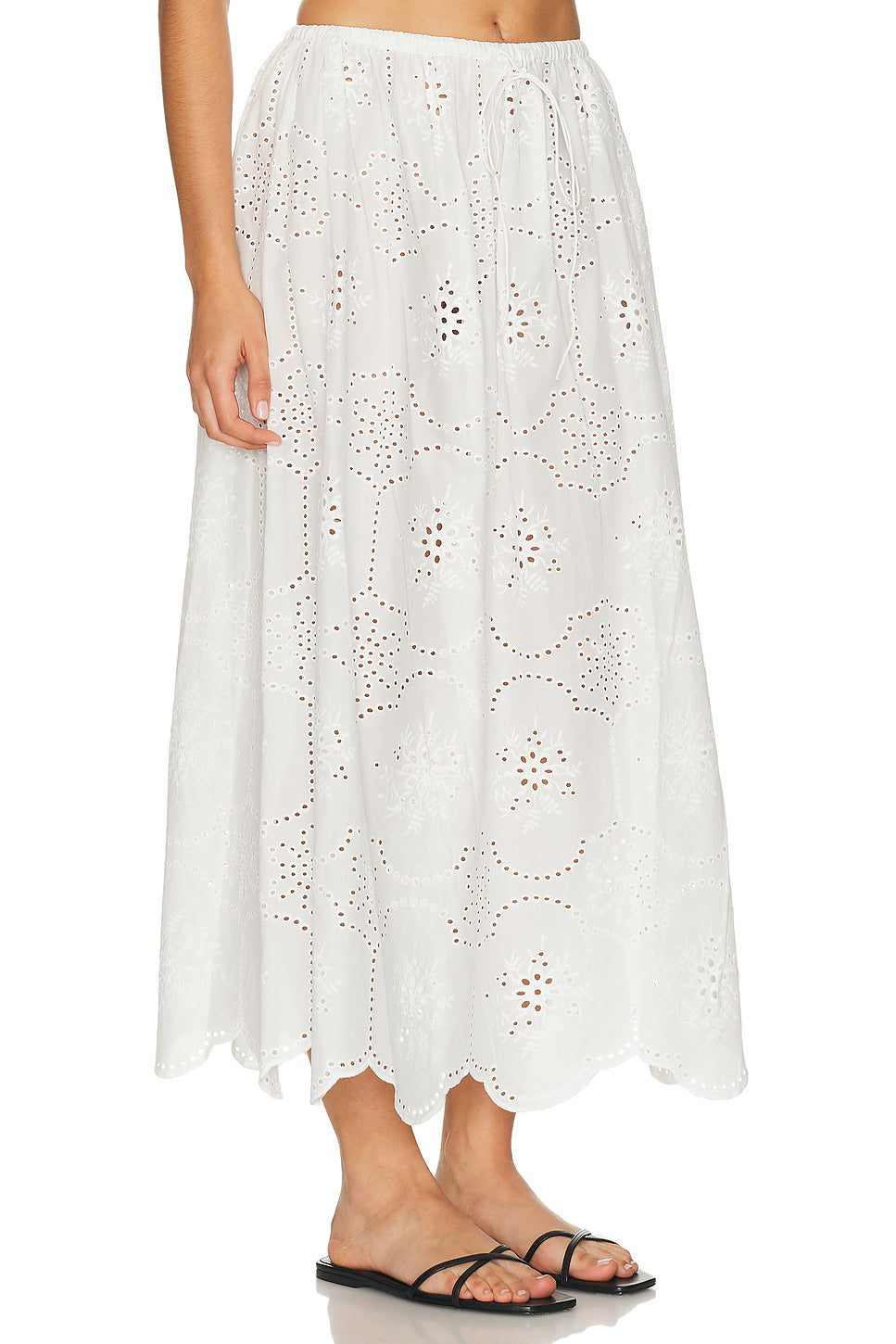 Broderie Midi Skirt