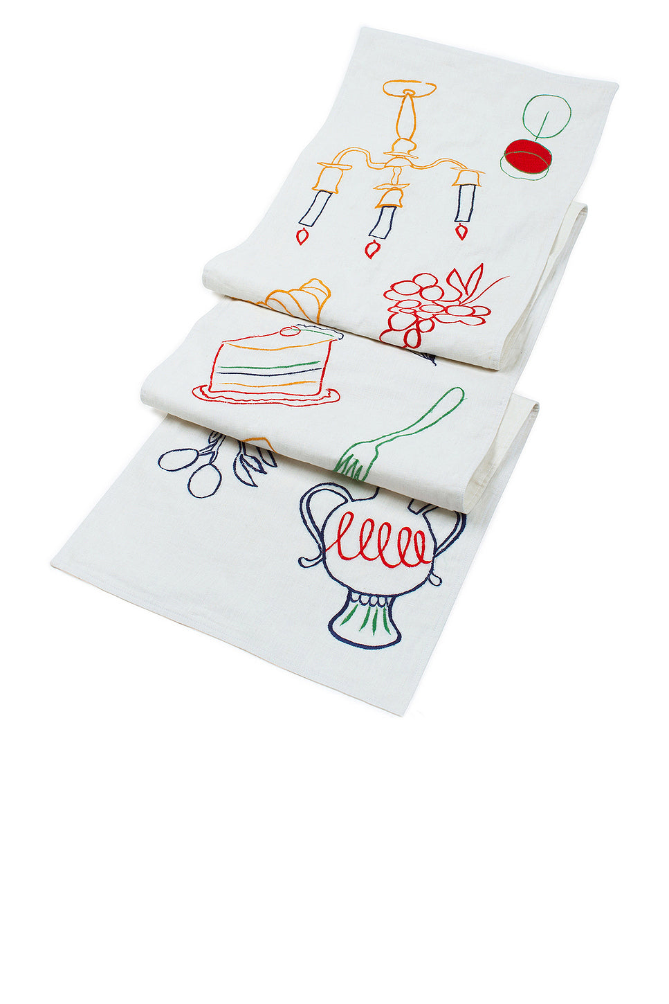 Linen Embroidered Runner