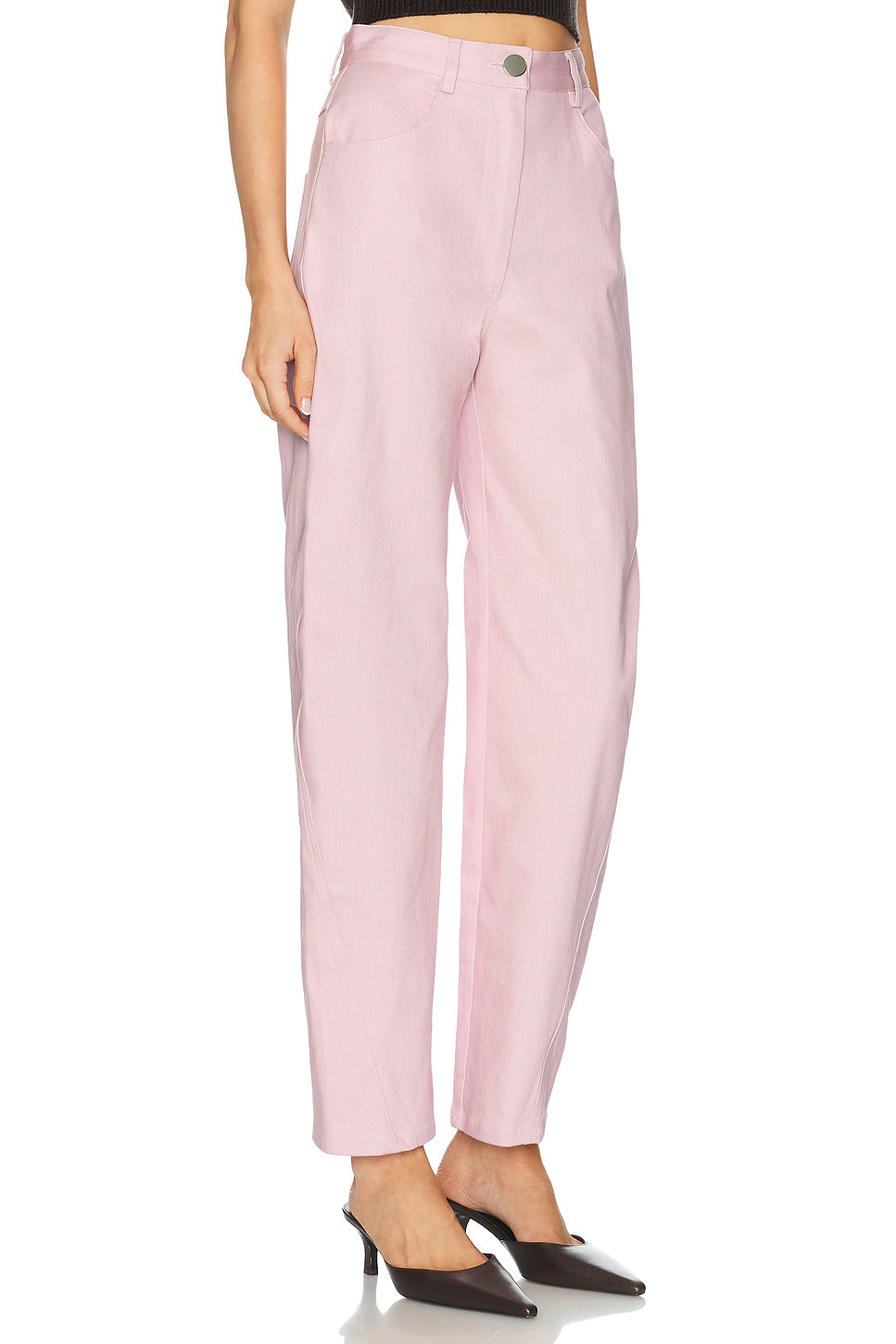 High-waist Twist Seam Straight Leg