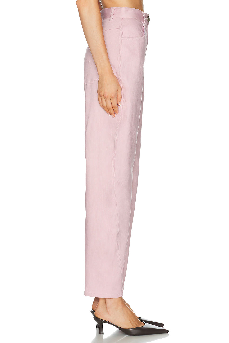 High-waist Twist Seam Straight Leg
