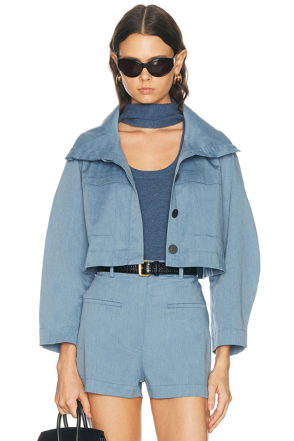 Funnel Neck Swing Jacket