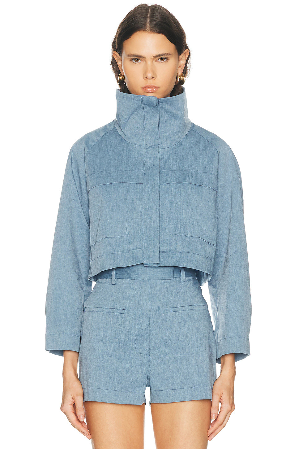 Funnel Neck Swing Jacket