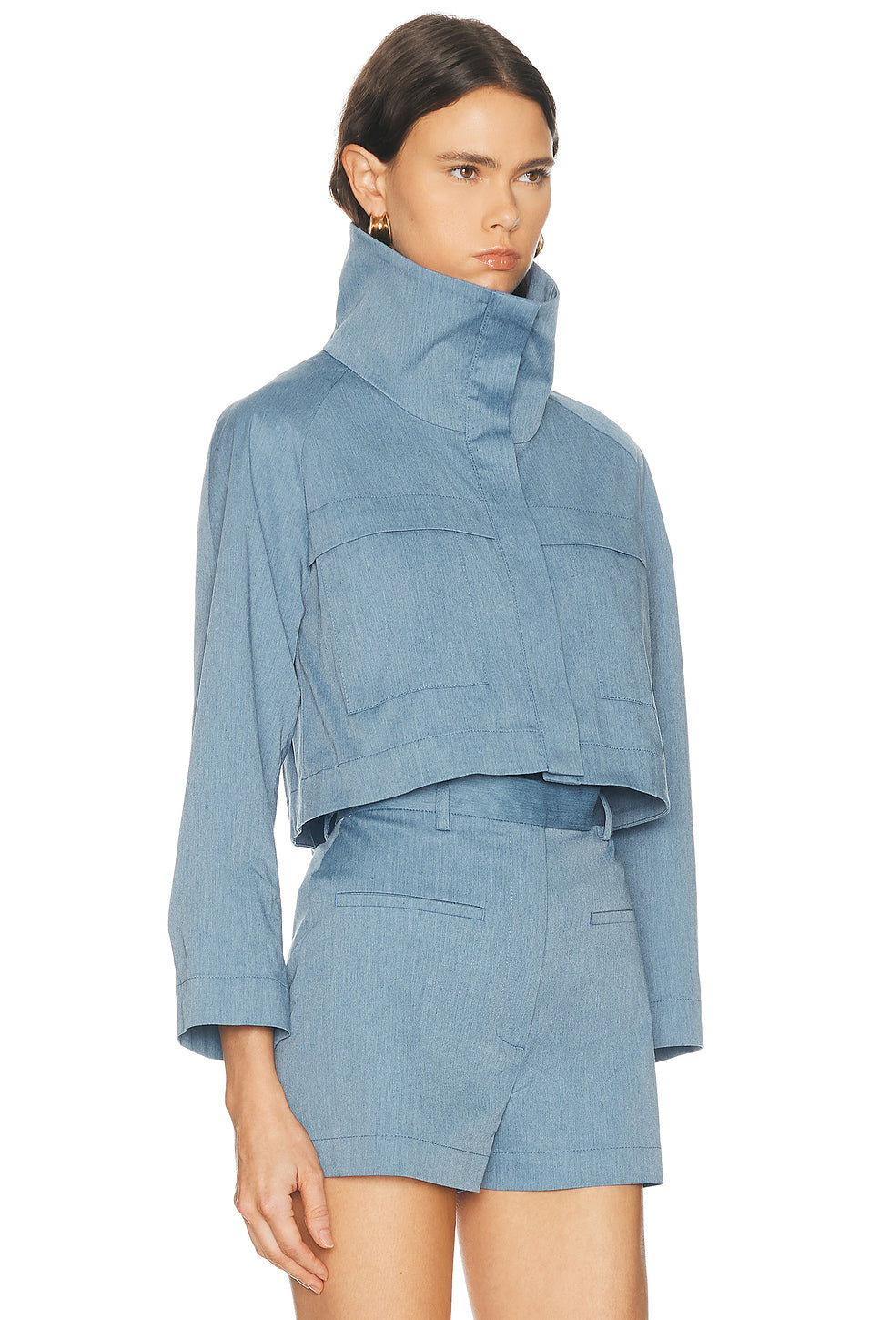 Funnel Neck Swing Jacket