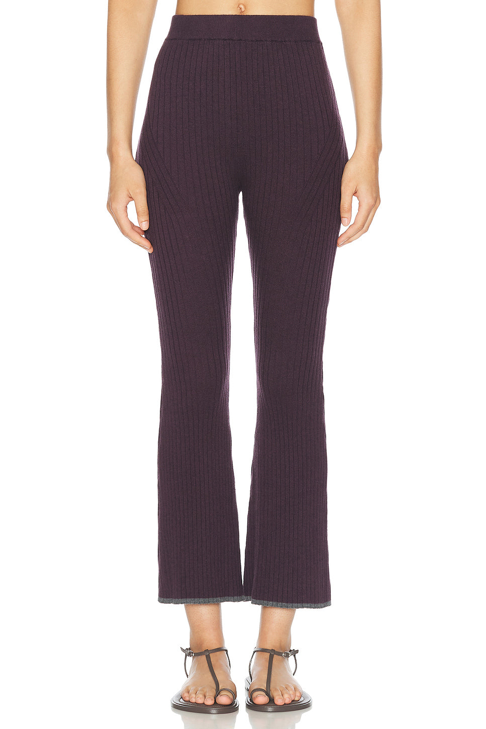 Rib Knit Flare Pant