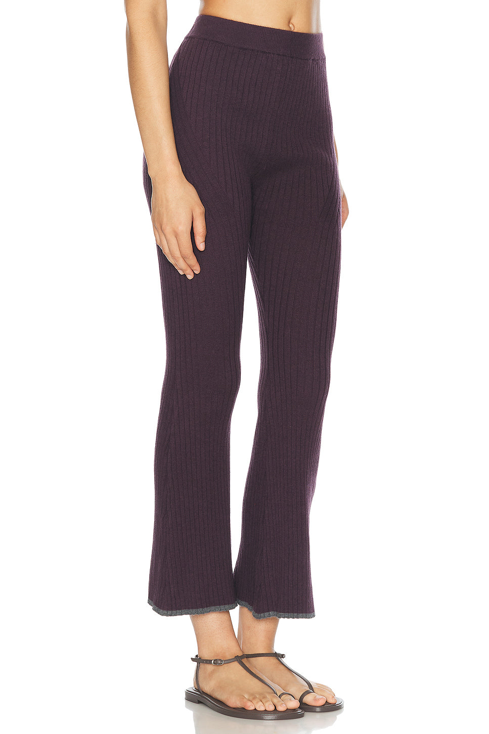 Rib Knit Flare Pant