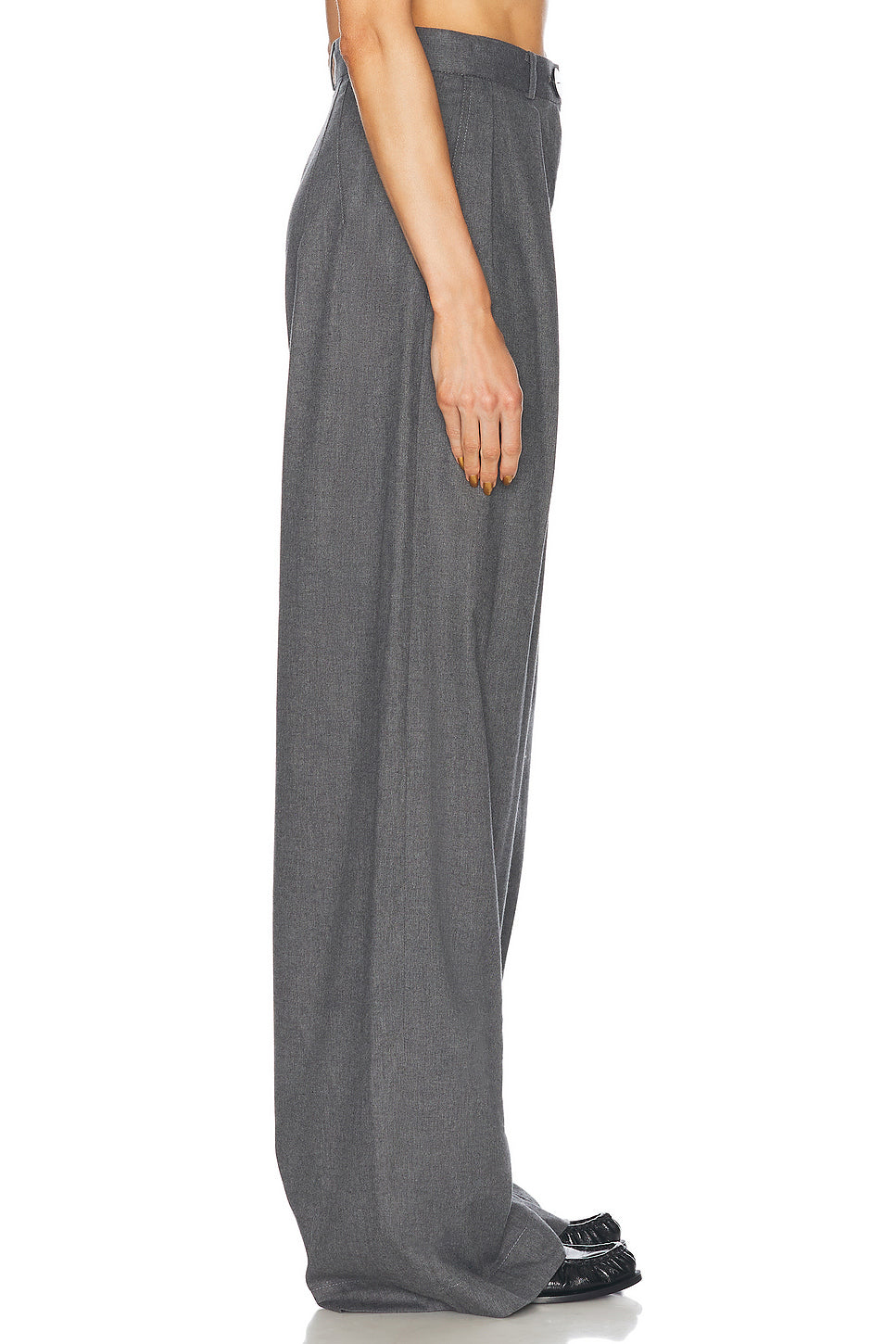 Button Pleated Trouser