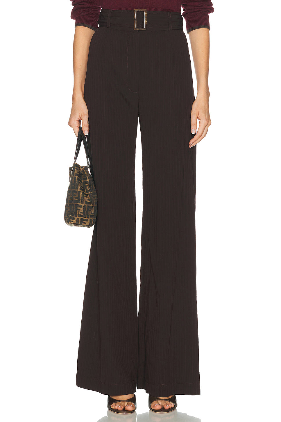 Belted Wide Leg Trouser