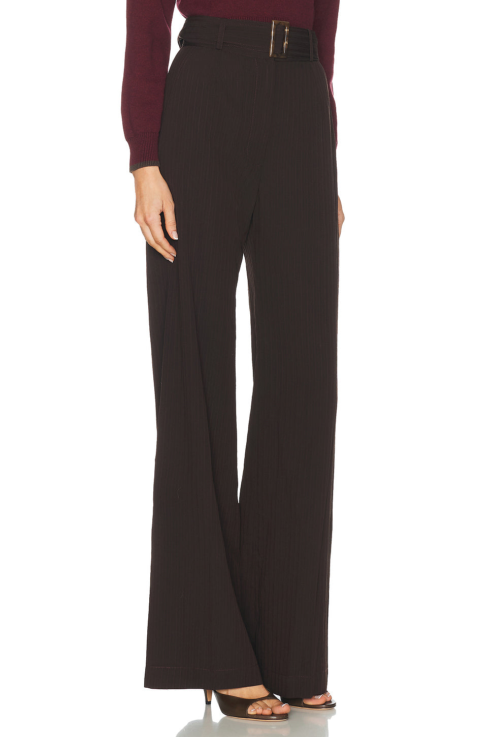 Belted Wide Leg Trouser