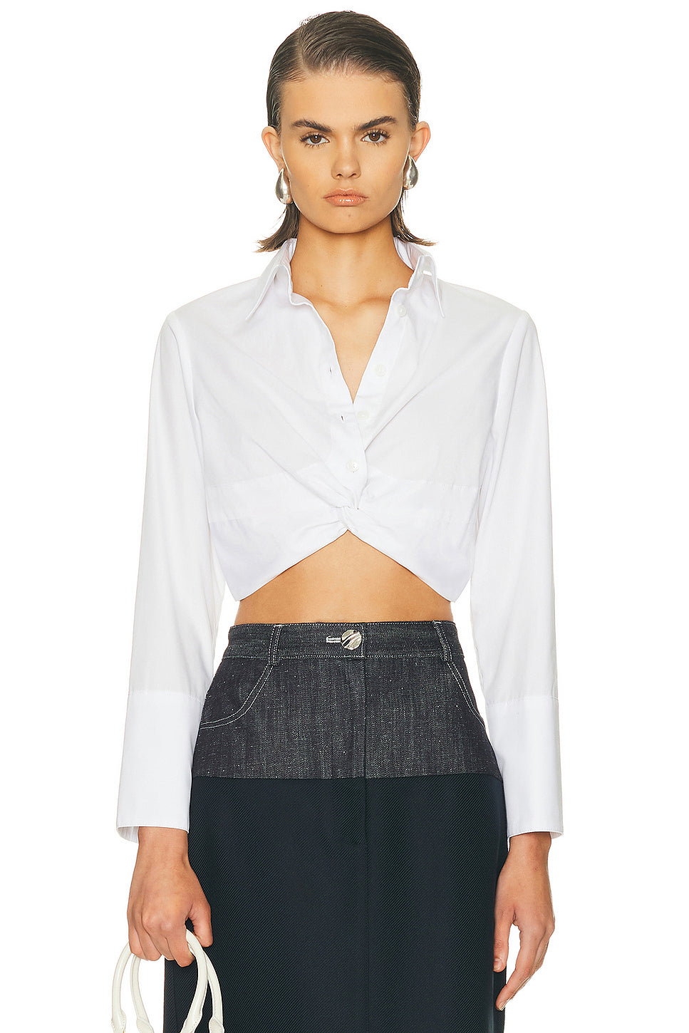 Twist Button Up Top
