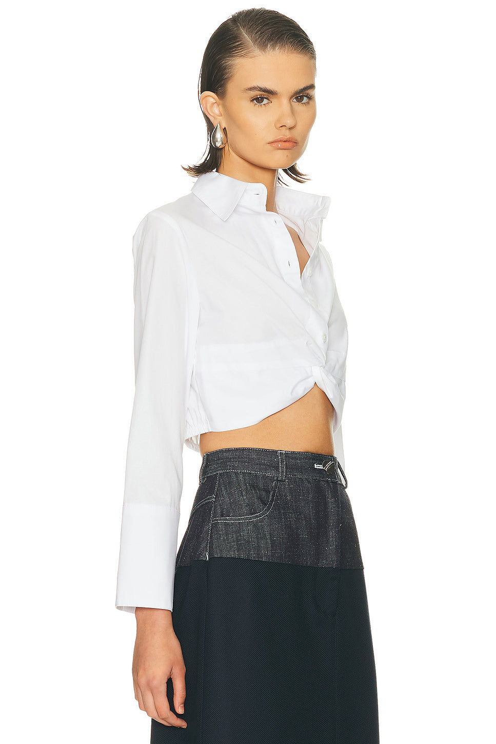 Twist Button Up Top