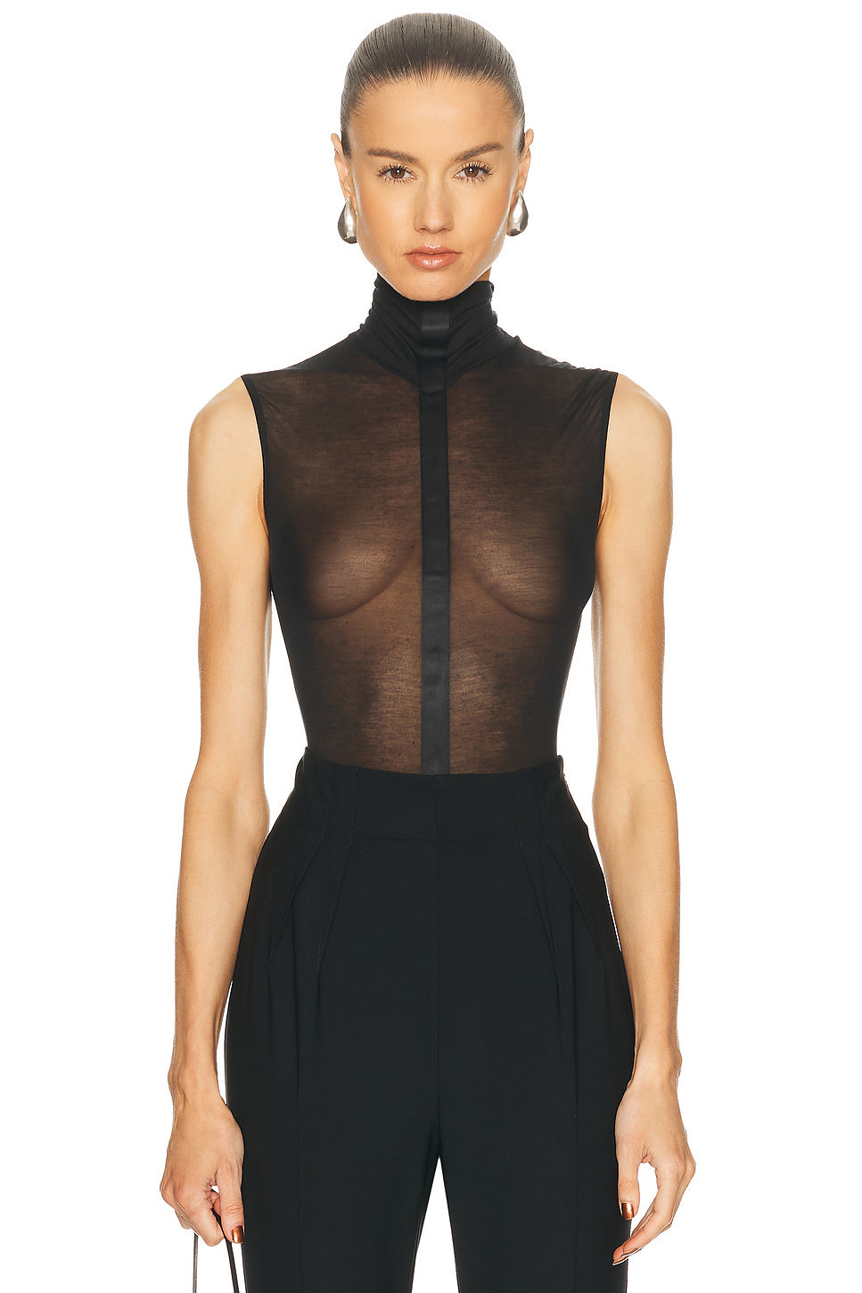 Sheer Sleeveless Bodysuit