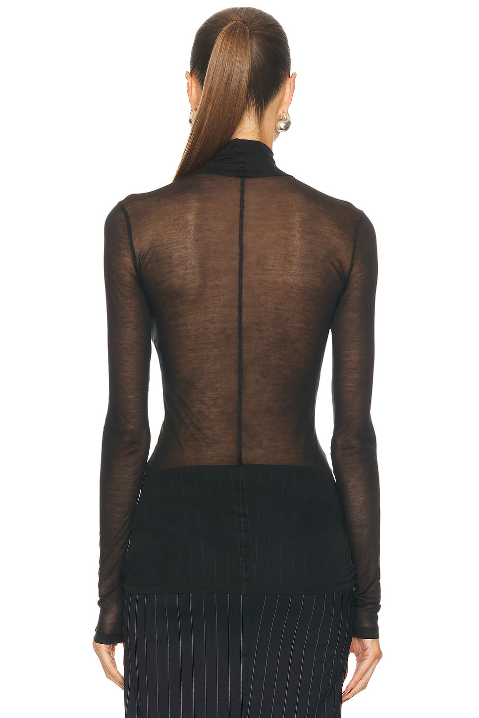 Turtleneck Jersey Top