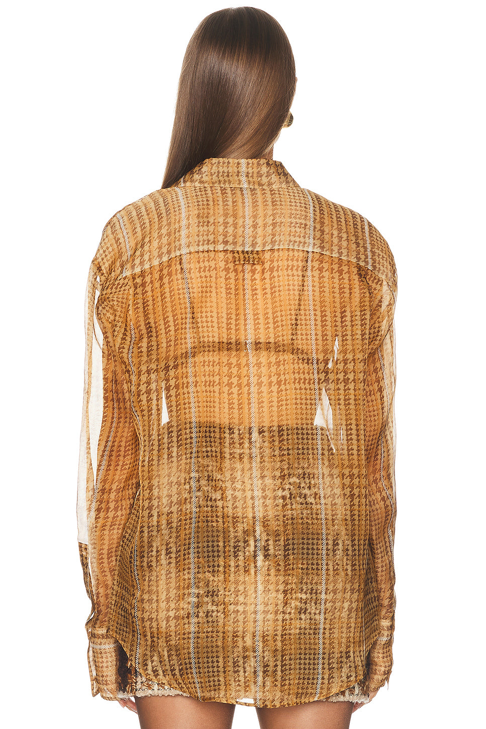 Plaid Silk Button Down Shirt