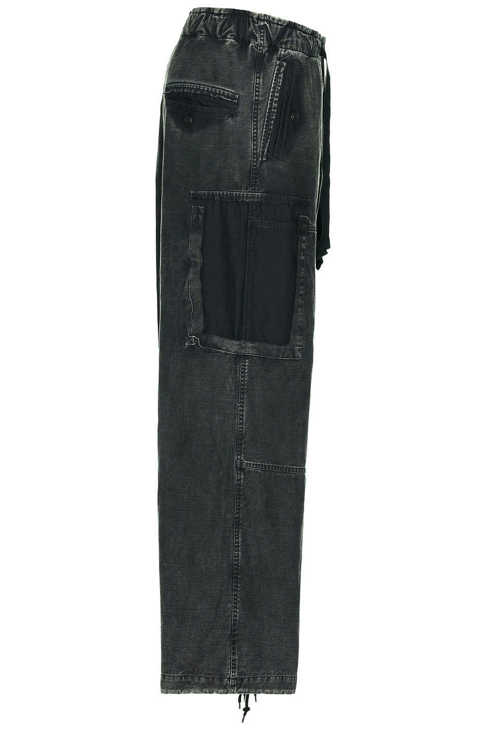 Cotton Satin Cargo Trousers