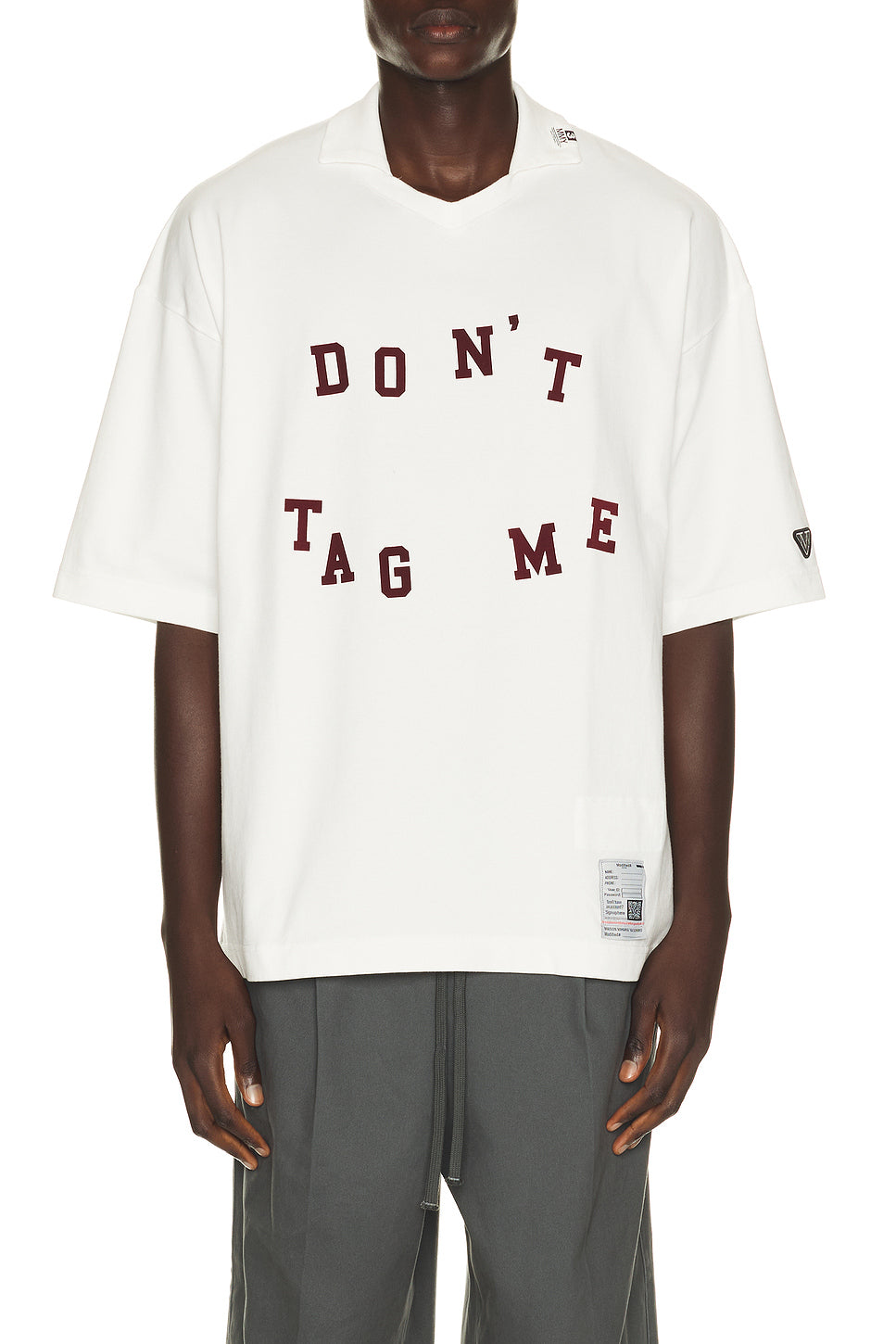 Dont Tag Me Flocky Collared Tee