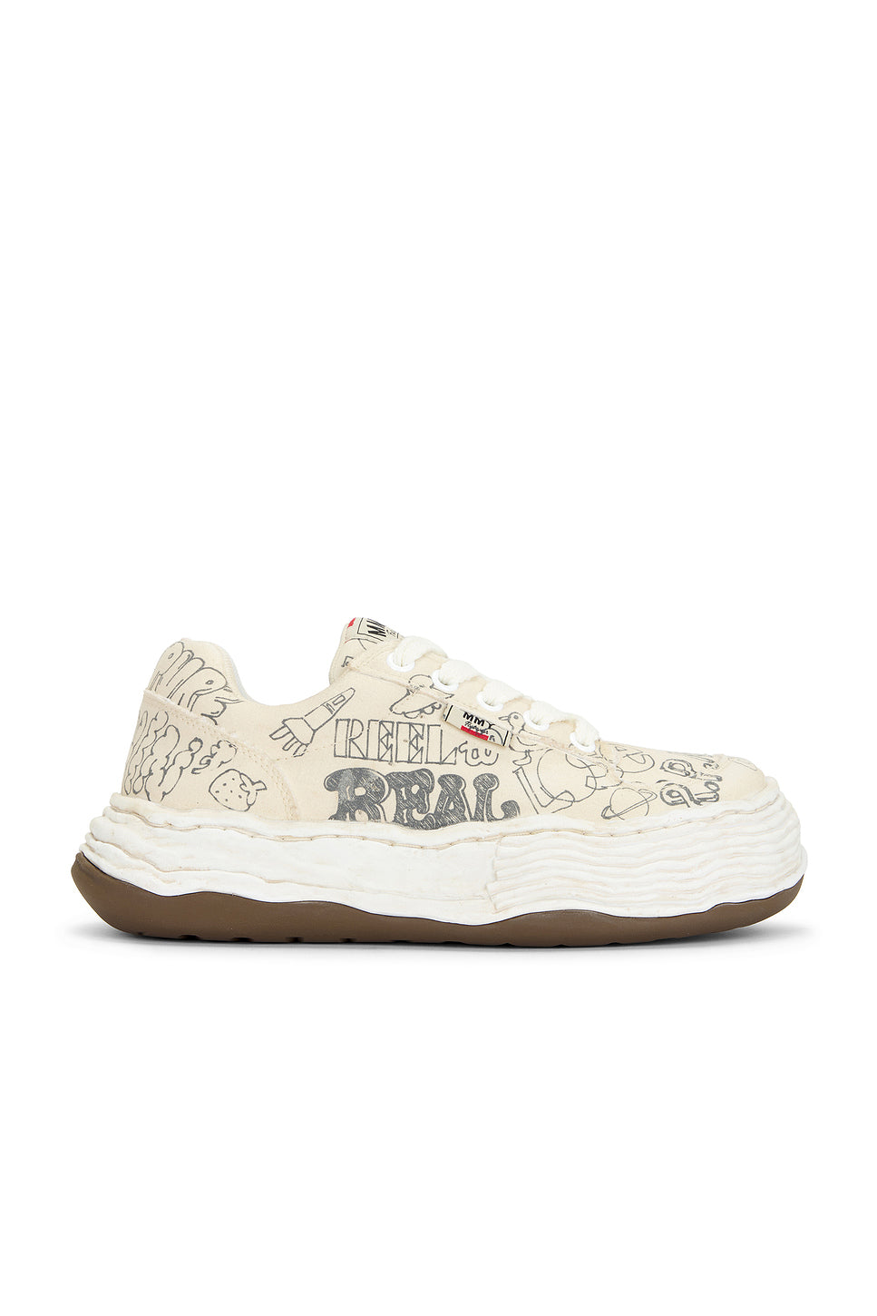 Oliver Original Sole Graffiti Printed Canvas Low-Top Sneaker