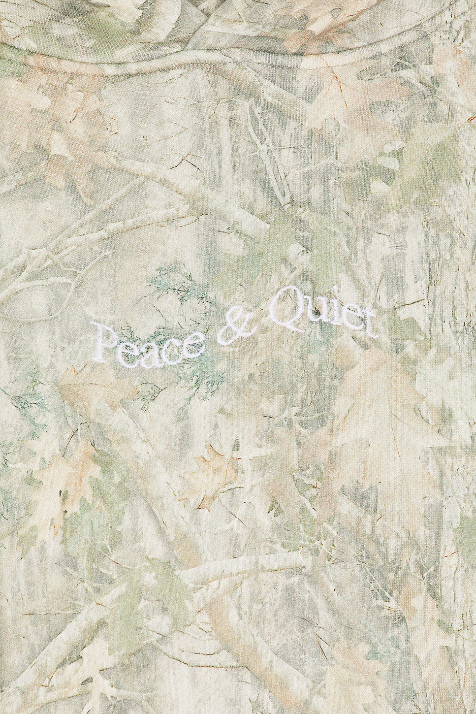 Wordmark Camo Distressed Hoodie