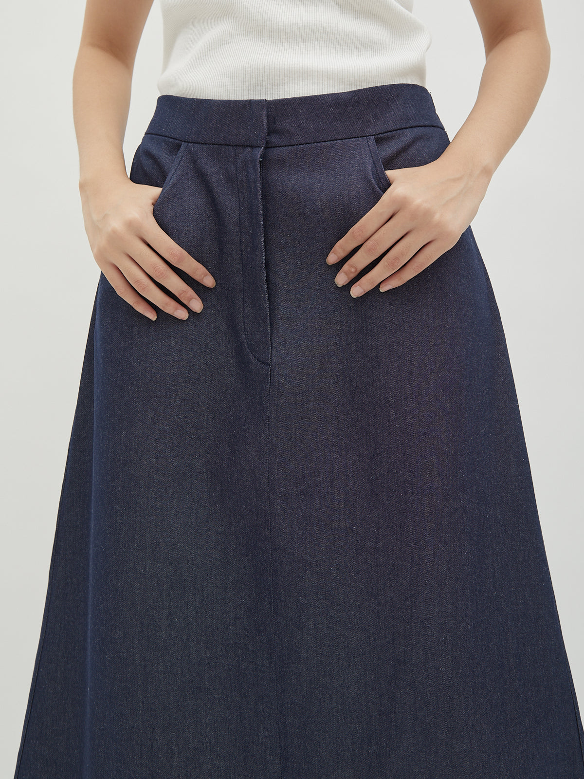 Maira Long A line Denim Skirt - Velvet at Bobo