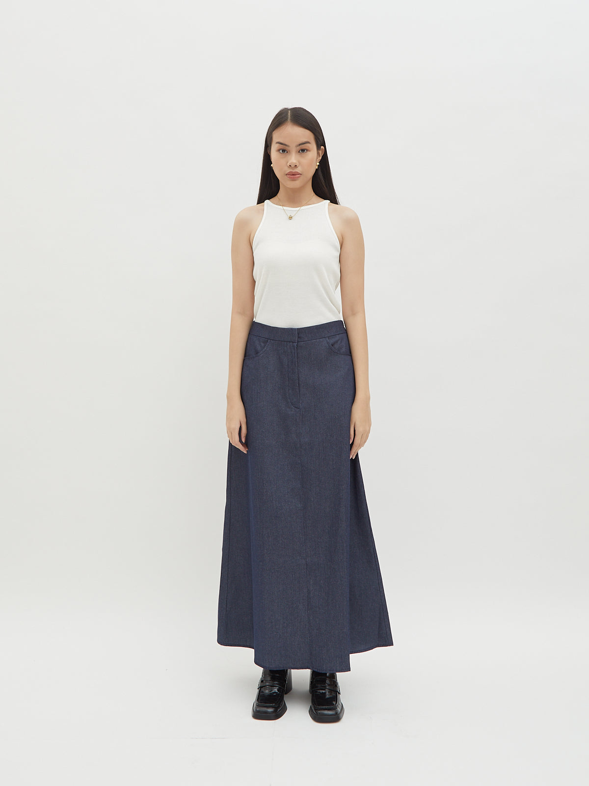 Maira Long A line Denim Skirt - Velvet at Bobo