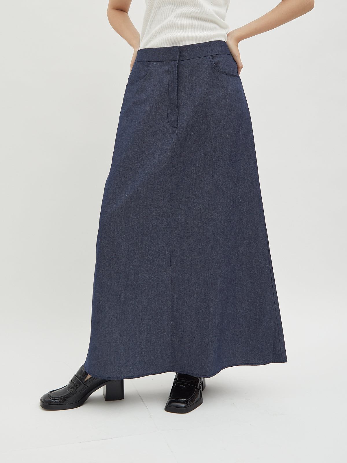 Maira Long A line Denim Skirt - Velvet at Bobo