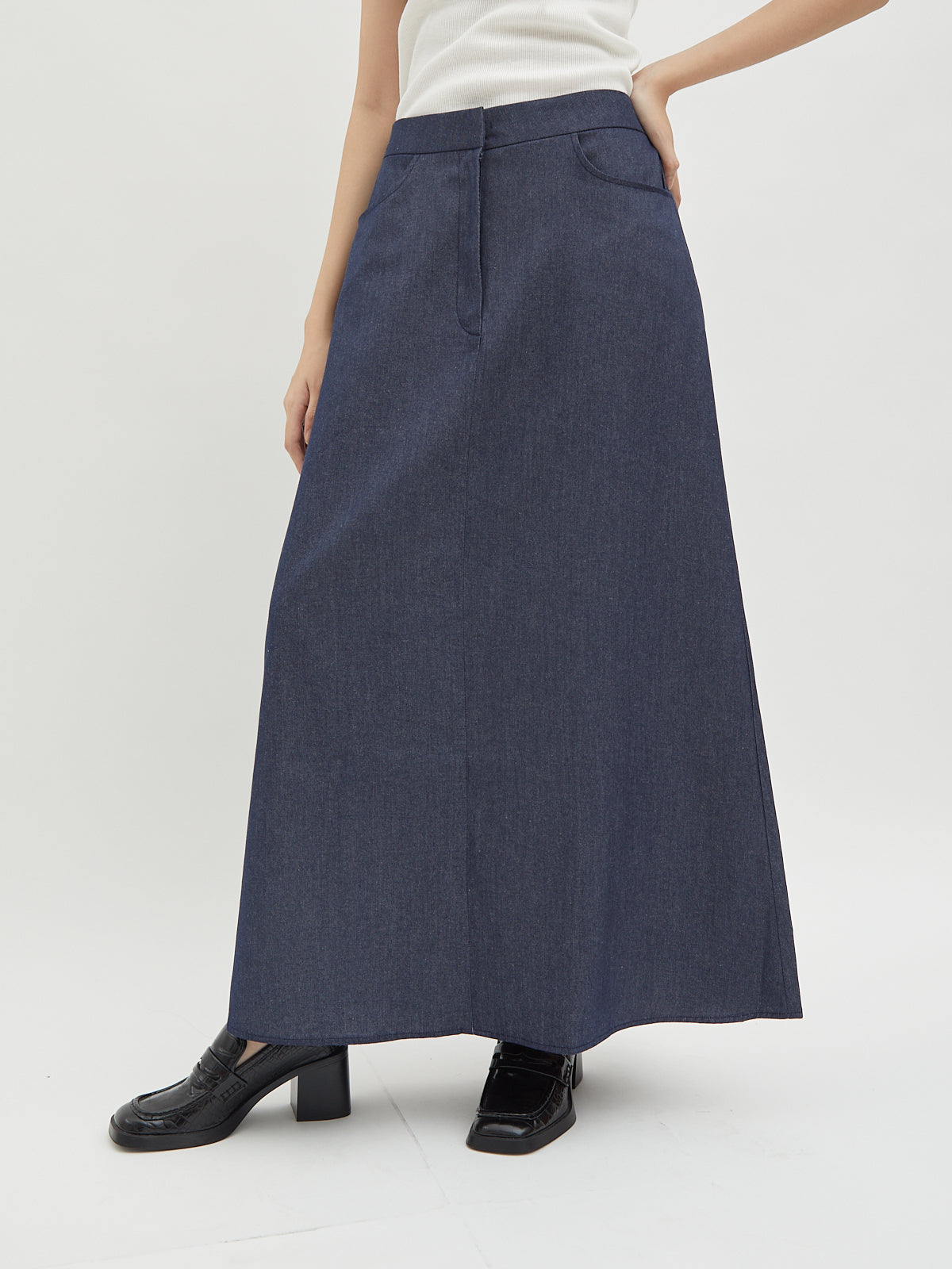 Maira Long A line Denim Skirt - Velvet at Bobo