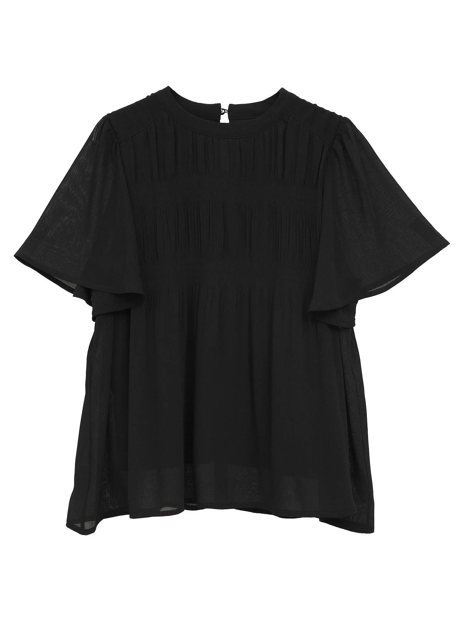 Majolica Pleated Short Sleeve Blouse