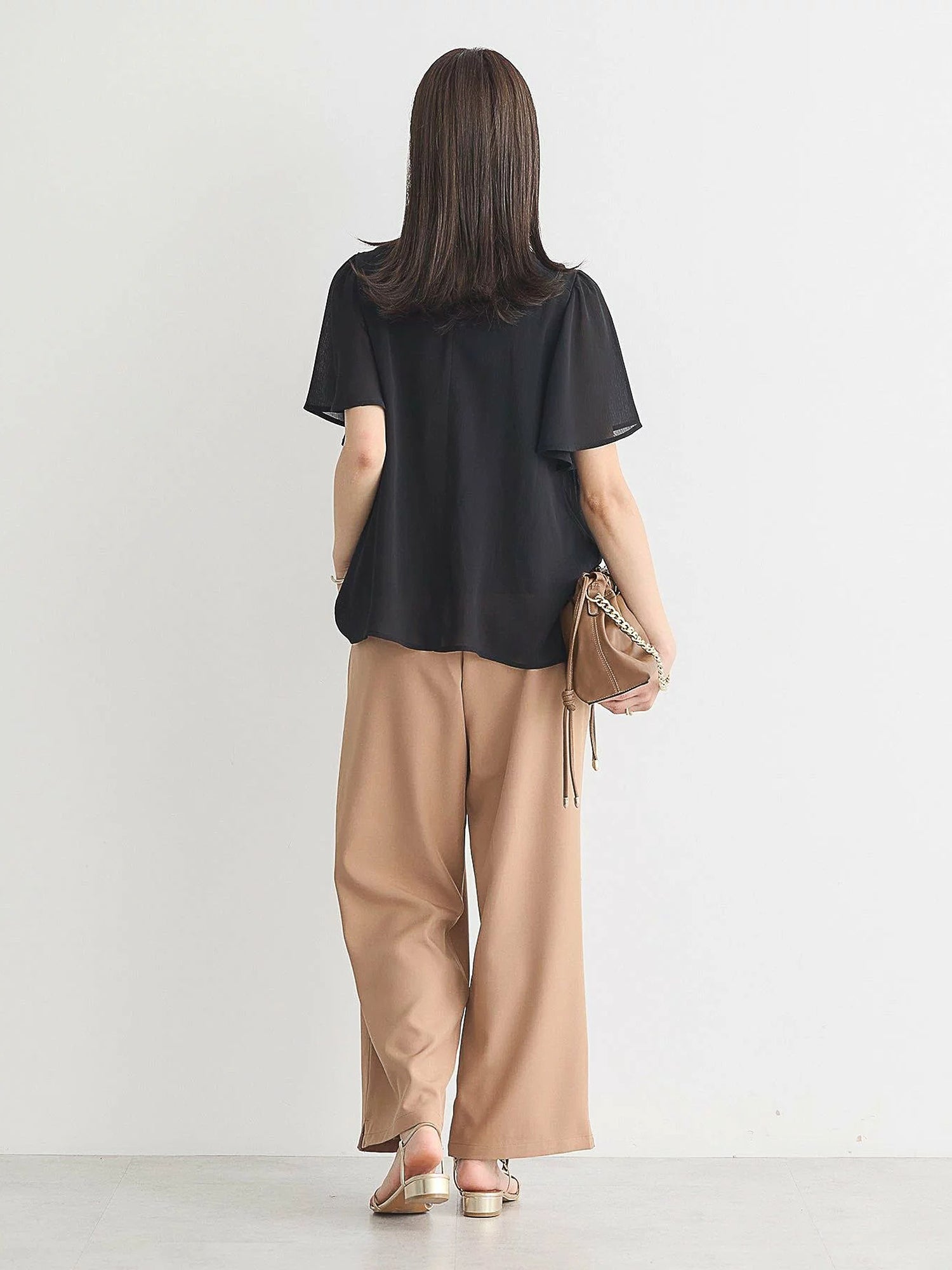 Majolica Pleated Short Sleeve Blouse