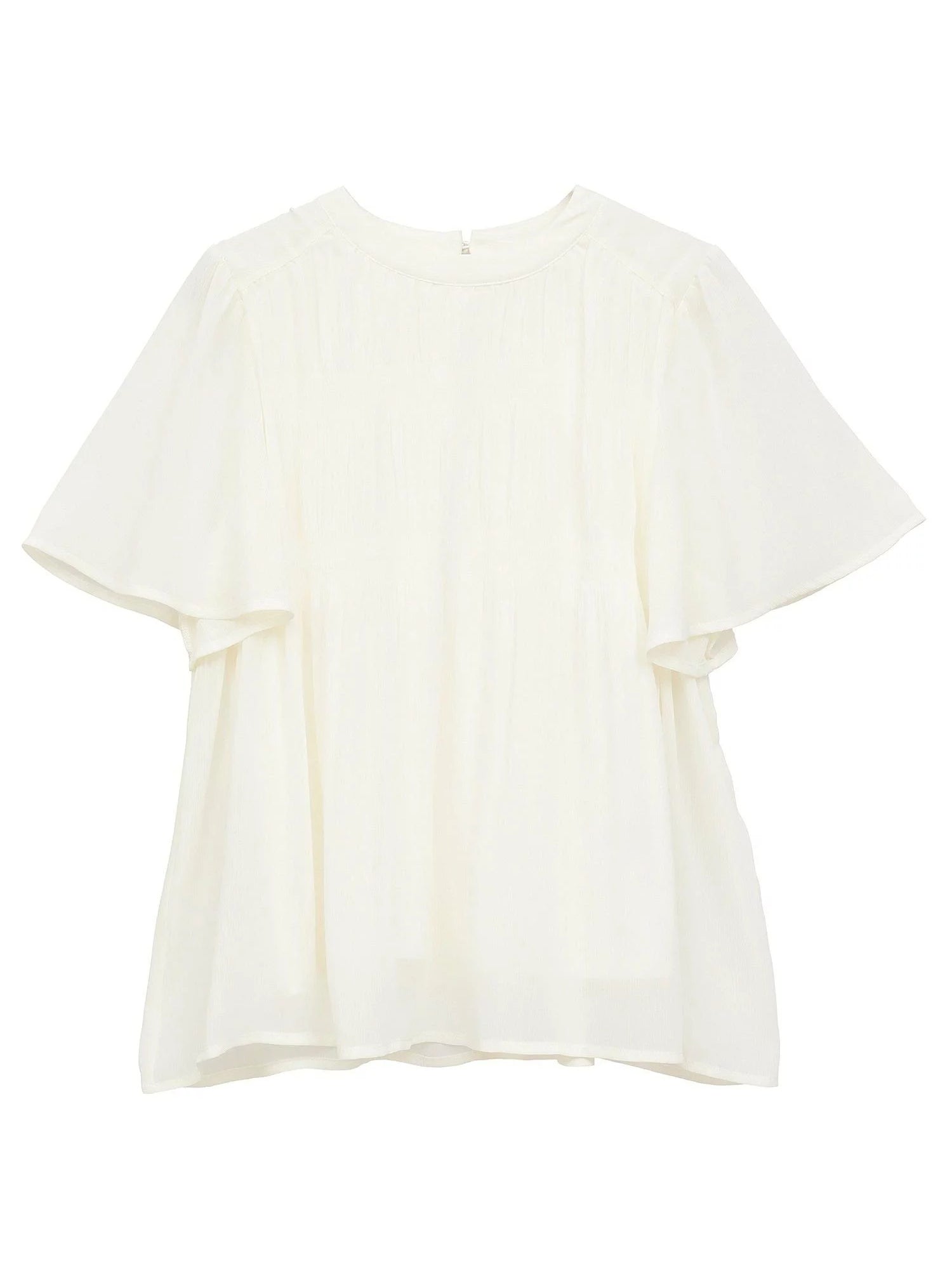 Majolica Pleated Short Sleeve Blouse