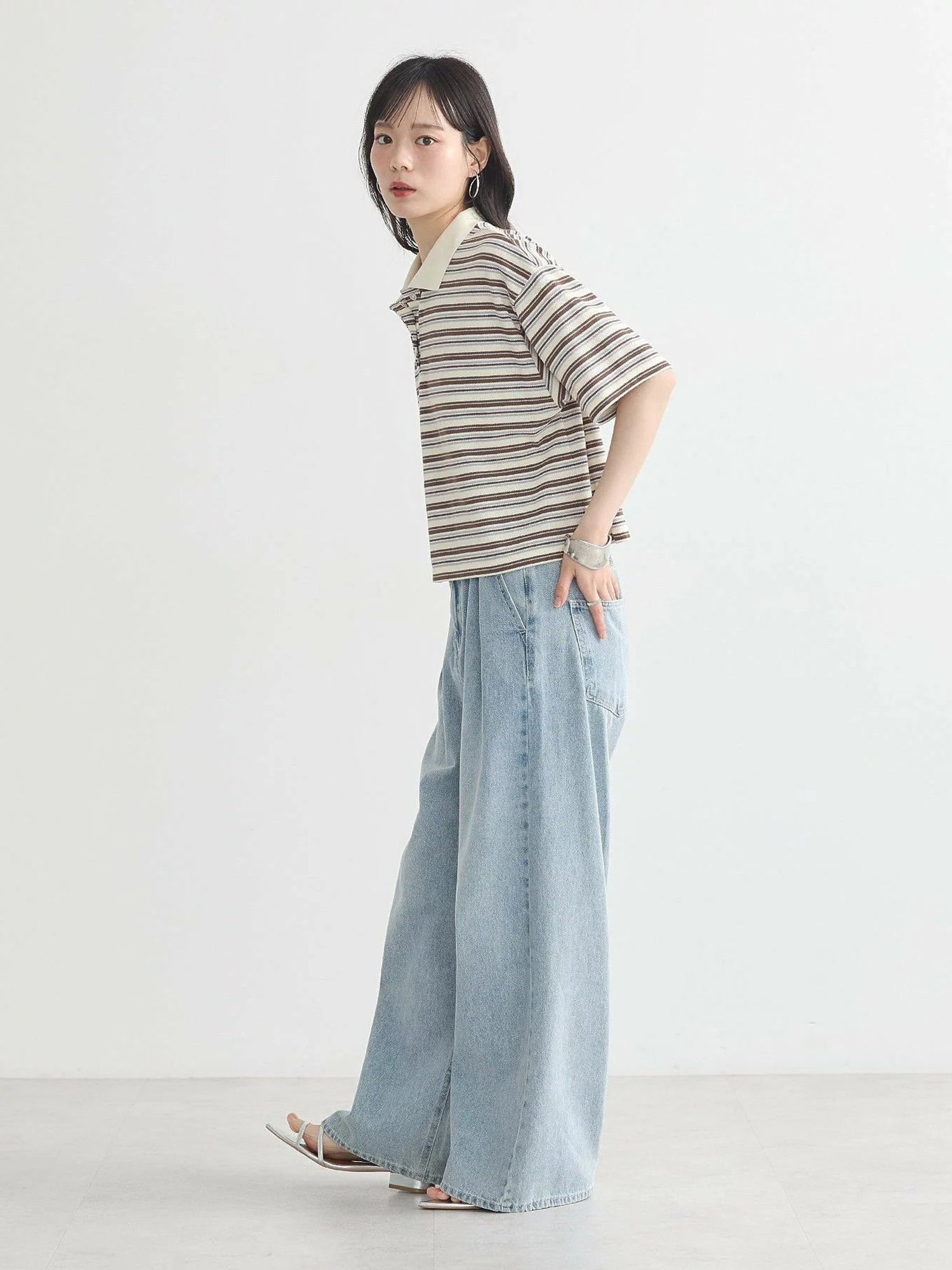 Meiko Retro Striped Polo Shirt