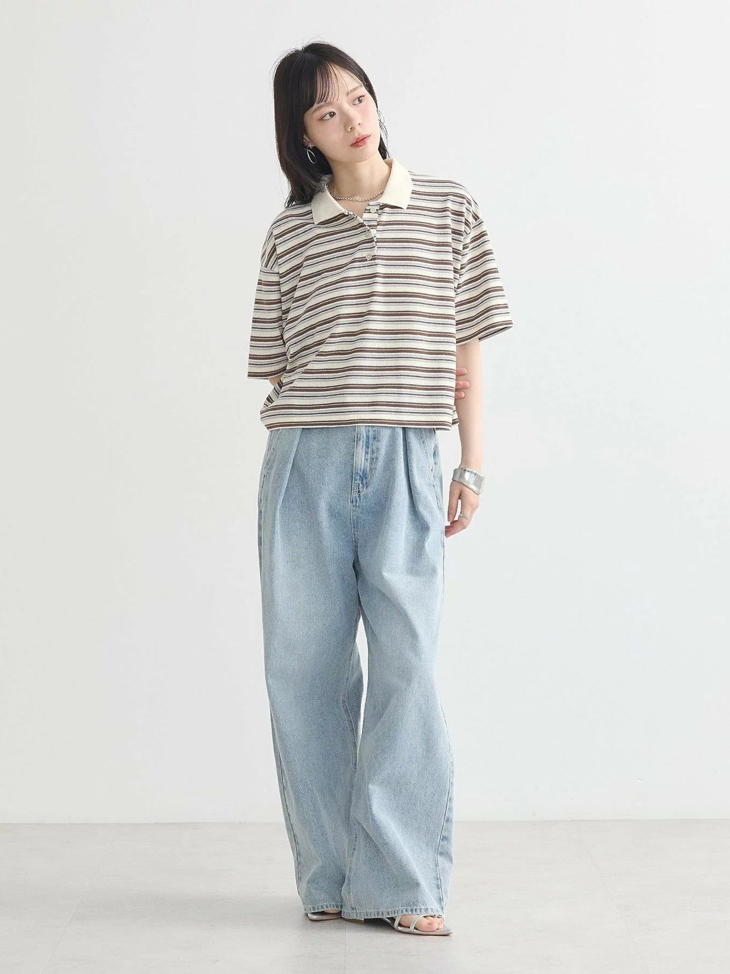 Meiko Retro Striped Polo Shirt