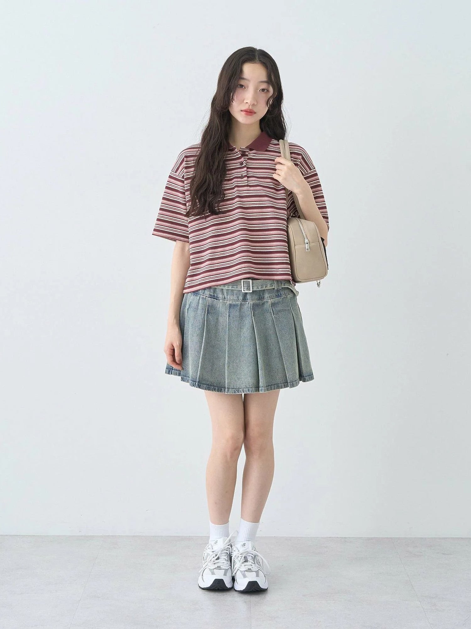 Meiko Retro Striped Polo Shirt