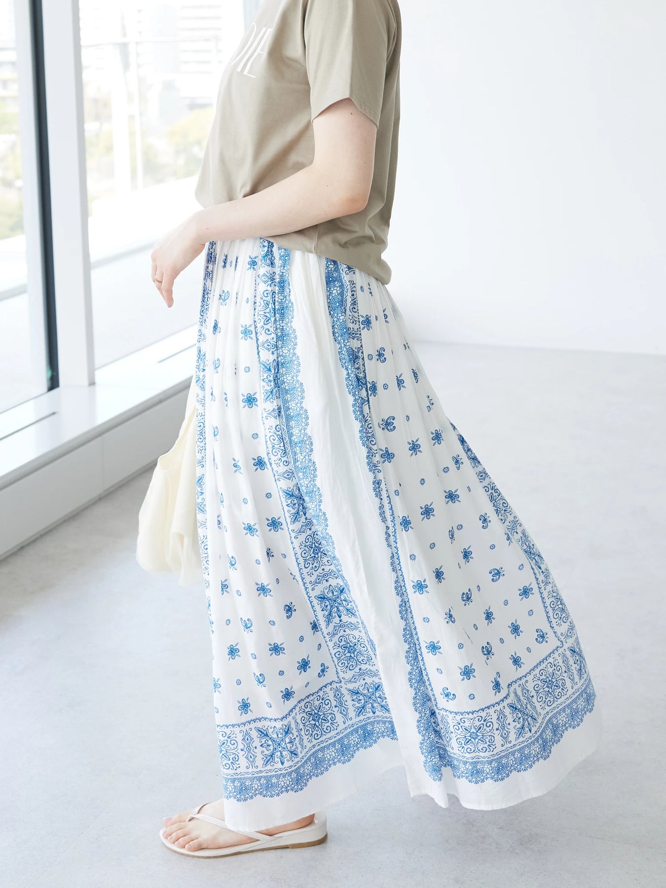 Michio Pattern Maxi Skirt